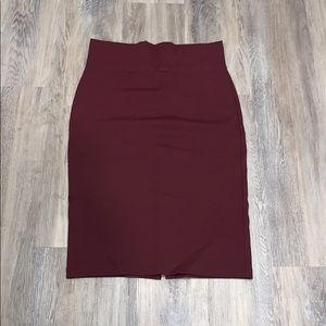 Burgundy Pencil Skirt 💕